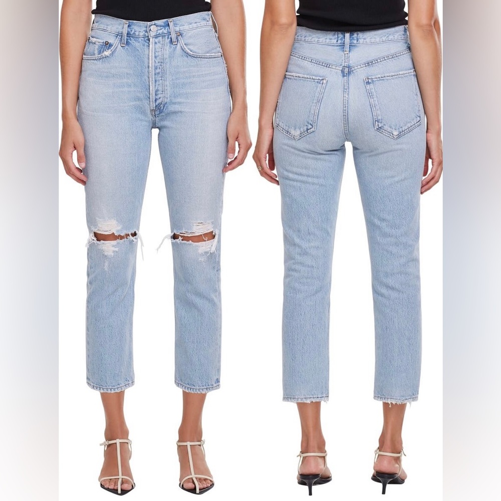 AGOLDE | Riley Ripped Crop Jeans - Picture 2 of 8